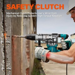 1-9/16″ SDS-Max Heavy Duty Rotary Hammer Drill for Concrete 42M | 1600W 13 Am…
