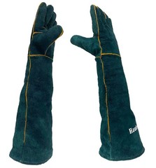 Animal Handling Gloves Bite Proof,23.7 inch Leather Bite Proof Gloves for Gra…