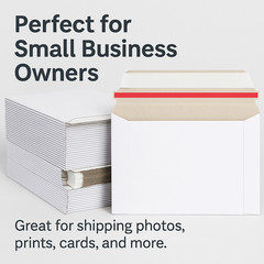 1000 White Rigid Photo Mailers 6.5×4.5 Cardboard Shipping Flats for Prints