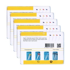 AAA Dental Endo Fiber Posts Resin High-intensity Screw Thread Glass & 4 Drills