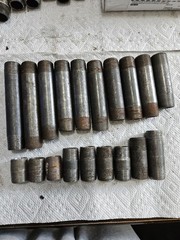 3/4″ Black Iron Pipe Nipples & Couplers Lot – 19 pcs Assorted Lengths (NPT)