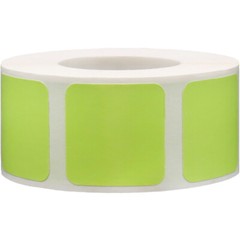 Square Stickers | 1″ Inch Wide | 500 Pack | Pick One Color