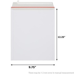 7”x9” 9.75″x12.25″ White Rigid Photo Mailers Envelopes Flat Document Self-Seal