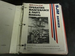 SkyJack SJM Series Scissor Lift Operating Maintenance & Parts Manual