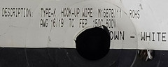 Harbour #16awg M16878/11-16-19S Milspec TC FEP K Hook-up Wire Brown w/White/50ft