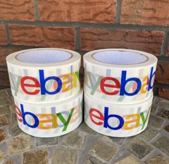 4 Rolls EBay Logo Branded Shipping Tape 2″ Packaging Tape 75 Yards Each Four