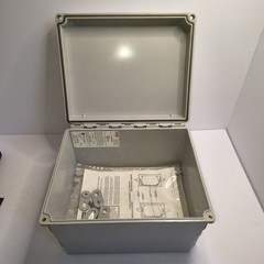 Hoffman A-1086CHSCFG Fiberglass Enclosure NEMA 4X 3R 12 13 10x8x6″ Open Box