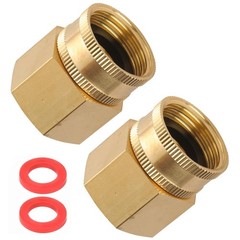 2 Pack Garden Hose Adapter,3/4″ NPT X 3/4″ GHT Connector with 3/4 inch, Brass