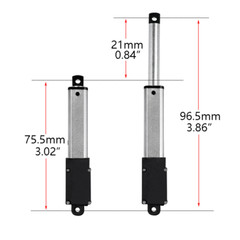DC 12V Small Mini Micro Linear Actuator 1.2″ 2″ 3″ 4″ Stroke Fast Speed 6inch /s