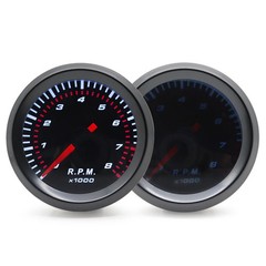 2“52mm Smoke Lens Auto Tachometer White LED 0-8000 RPM Meter Car Gauge 1-8 Cylin