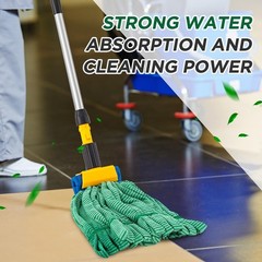 Hushee 6 Pack Large Microfiber Tube Mop Heads 18 oz Heavy Duty Commercial Ind…