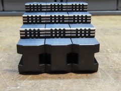 Set of 3 SMW AUTOBLOK GST 260 quick change monoblock stepped steel hard jaws