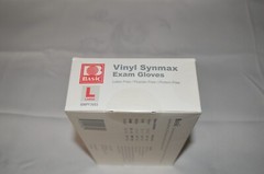 BASIC ~ VINYL SYNMAX EXAM GLOVES ~ LATEX FREE ~ POWDER FREE ~ 100 COUNT ~ LARGE