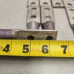 (10) Lug Ends 3/8″ X 1″ spacing 4/0 AWG STR CU Purple Die 15 54