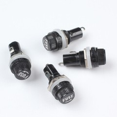 20x Glass Fuse Holder Panel Bolt-On Screw Cap BLK Auto Car/Boat 10A 250V 5x20mm