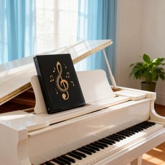 Black Sheet Music Folder 4Ring PU Binder 20 NonReflective Sheets 40 Pages