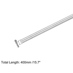 304 Stainless Steel Round Rods 6mm x 400mm Solid Shaft Rods Silver