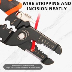 Wire Strippers Crimping Pliers Tool 5in1 Crimper Cutter 10-20 Awg Electric Wire