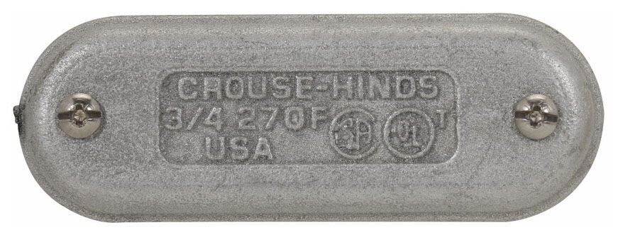 Crouse-Hinds 670F, Rigid Conduit Body Cover, 2 Wdgnut Cst Iron Form 7 Cvr, 1 PC