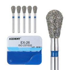 100pcs 20 Boxes Dental Diamond Burs Medium FG 1.6MM Kit For High Speed Handpiece