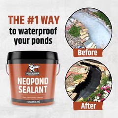 Neopond Sealant 1 Gal. Black Waterproof Pond Sealer – Fish & Plant Safe Coating