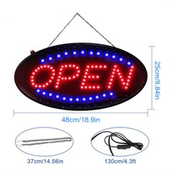 OPEN Business Sign Animated Motion Ultra Bright Store LED Neon Light with ON/OFF