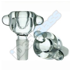 Clear Super Heavy Thick Glass on Glass Slide Bowl Small Personal Bubble 14-18mm