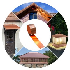 Durable Copper Sheet Metal 3500x100mm 0.4mm Thick Roofing DIY Crafts