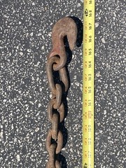 Vintage Farm Heavy Duty Iron Tow Chain w/ 2 Hooks 14 Feet – 22 Pounds