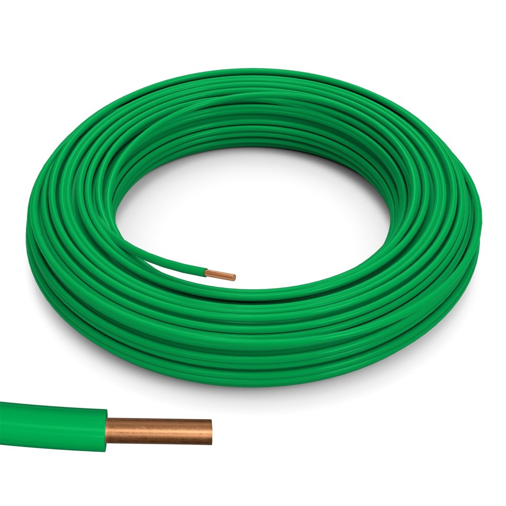 10 AWG Insulated Solid Copper THHN/THWN Wire 100 FT – 10 Gauge Ground Wire fo…