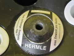 HERMLE 4 POSITION FIXED ANGLE ROTOR WITH TENAX LID 72G 5000 MIN-1 USED RARE