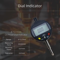 Electronic Digital Dial Gauge,with A Range of 0.5in/12.7mm and A 0.5 in/0.01