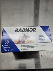 Radnor 8×11 Personal Protective Equipment Wipes Open Box 36 Count
