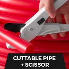 1in Non-Barrier PEX-B Tubing 300ft Red for Radiant Water Plumbing Piping