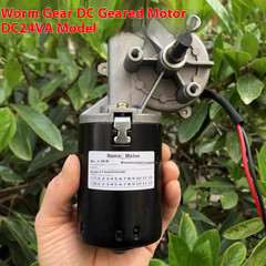 24V High Power Worm Gear DC Geared Motor Self-Locking High Speed Reduction Motor