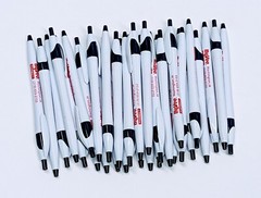 30ct Lot Misprint Ball Point Retractable Click Pens: Javalina/Javelin/Slimster