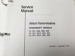 ALLISON TRANSMISSION MANUAL COMBINED MODELS CT-CLT-VCLT