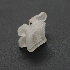 Orthodontic Ceramic Brackets w/Metal Slot 022 018 Roth MBT 3 Hook Braces Clarity
