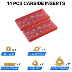 21 PCS Kit,Indexable Lathe Turning Tool,1/2″ 12mm Shank,7Pcs Metal 0.5 inches