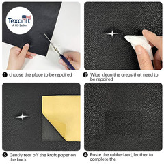 Leather Repair Patch Tape Kit Black 4 X 60 Inch Self Adhesive Leather Repair Pat