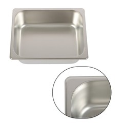8 Pack 1/2 Size Hotel Pans Steam Table Pan 4″ Deep Stainless Steel with Lid