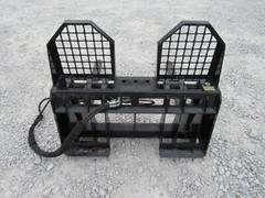 48″ Hydraulic Sliding Walk Through Pallet Fork Set Skid Steer Quick Attach