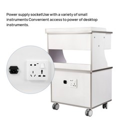 AZDENT Dental Mobile Cabinet Cart with Drawers /Tool Cart Trolley with Sockets