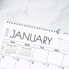 2026-2027 Calendar – 2 Years Wall 14.8” x 11.5”（26-27 white ）, White