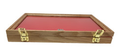 Oak Wood Display Case 12 x 18 x 2 for Arrowheads Knifes Collectibles & More