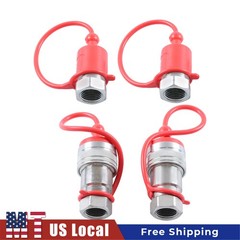 1/2″ Npt Hydraulic Quick Connect Tractor Couplers Ball Pioneer Style 2 Sets
