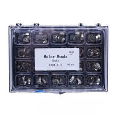 80pcs Ortho Bands w/ Roth 0.022 Buccal Tubes | U1/L1 | Assorted Sizes 32-41+