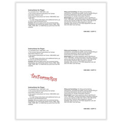 2025 IRS Tax Form 1099-NEC Laser 12 recipients+(2)1096 #N6103 – 3UP 4pt NO Env