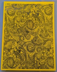 💛 Vintage 1970s Duo-Tang Color Port Paisley Pocket Folder Yellow No. 270-4…