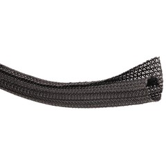 TECHFLEX F6N0.25BK20 Braided Sleeving,0.250 In.,20 ft.,Black 2RMG9